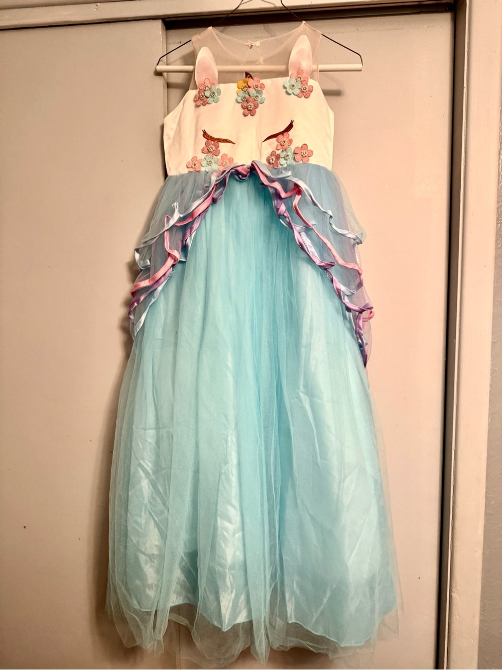 👗🦄 Girls Unicorn Princess Dress / Gown - 8/10✨
